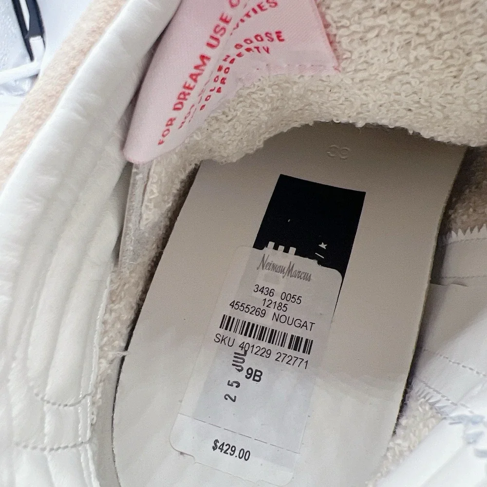 Golden Goose Slide High Top Glitter Distressed Sneakers Pink White Suede EU 39 - Picture 12 of 14